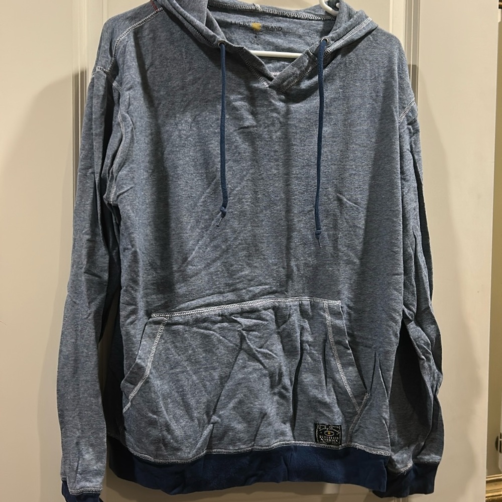 Lucky Brand Men's Hooded Lightweight Long Sleeve Shirt kangaroo pocket size S